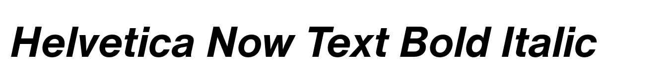 Helvetica Now Text Bold Italic